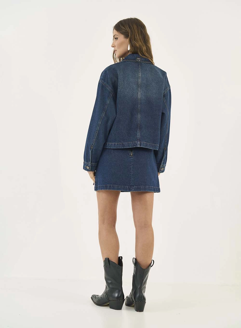 Jaqueta Jeans Comfort Com Fecho Em Zíper Índigo