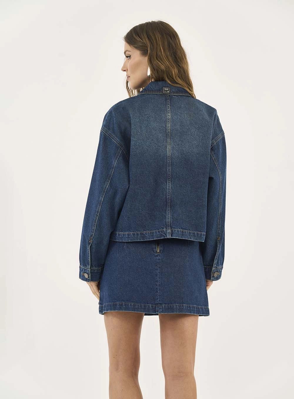 Jaqueta Jeans Comfort Com Fecho Em Zíper Índigo