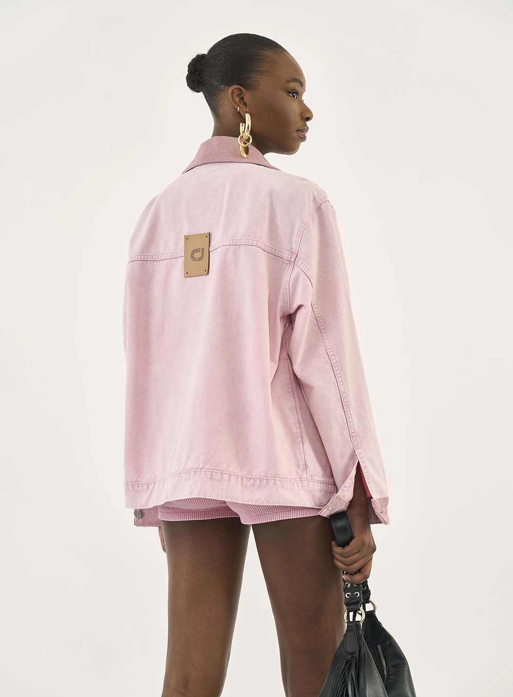 Jaqueta Sarja Western Pink Corduroy Rosa