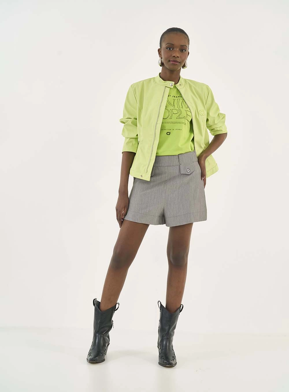 Camiseta Estampa Denim People Verde
