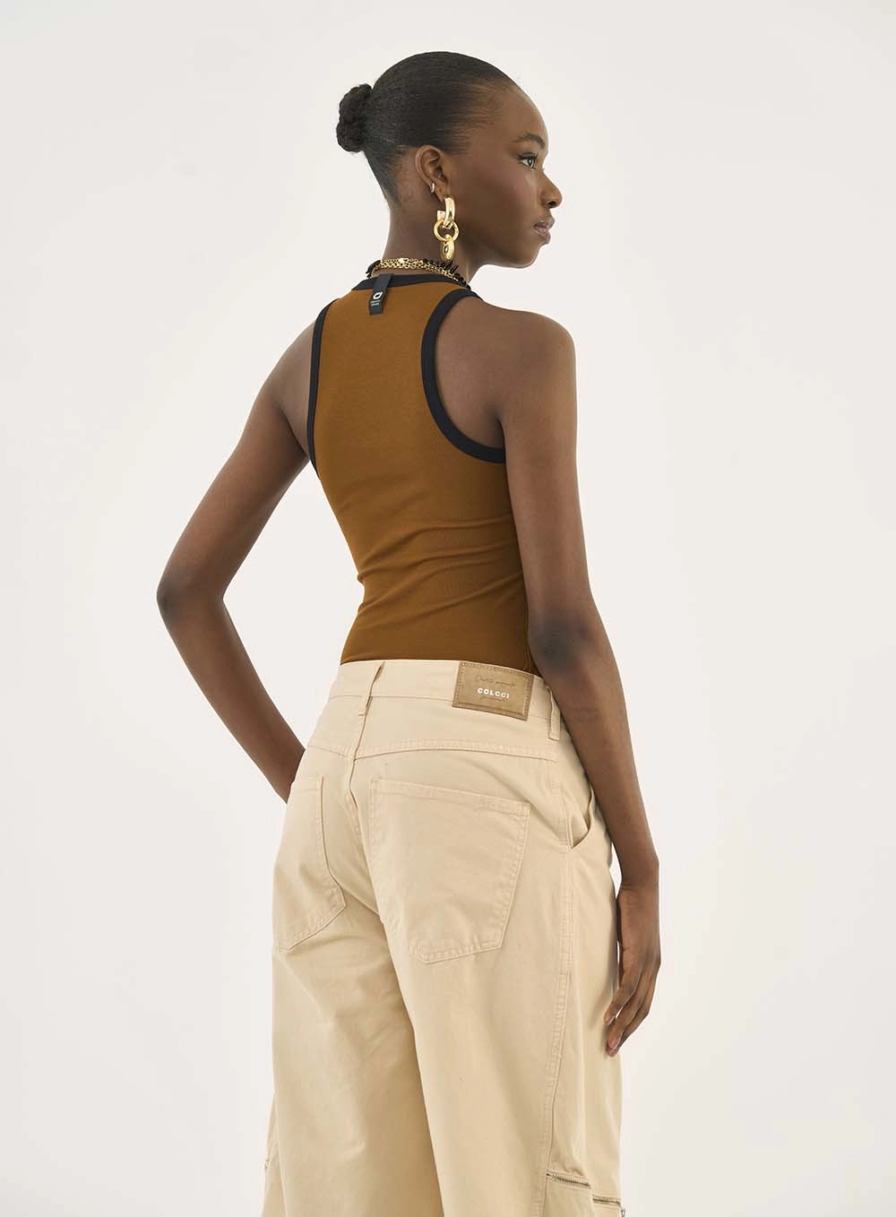 Regata Bicolor Slim Marrom