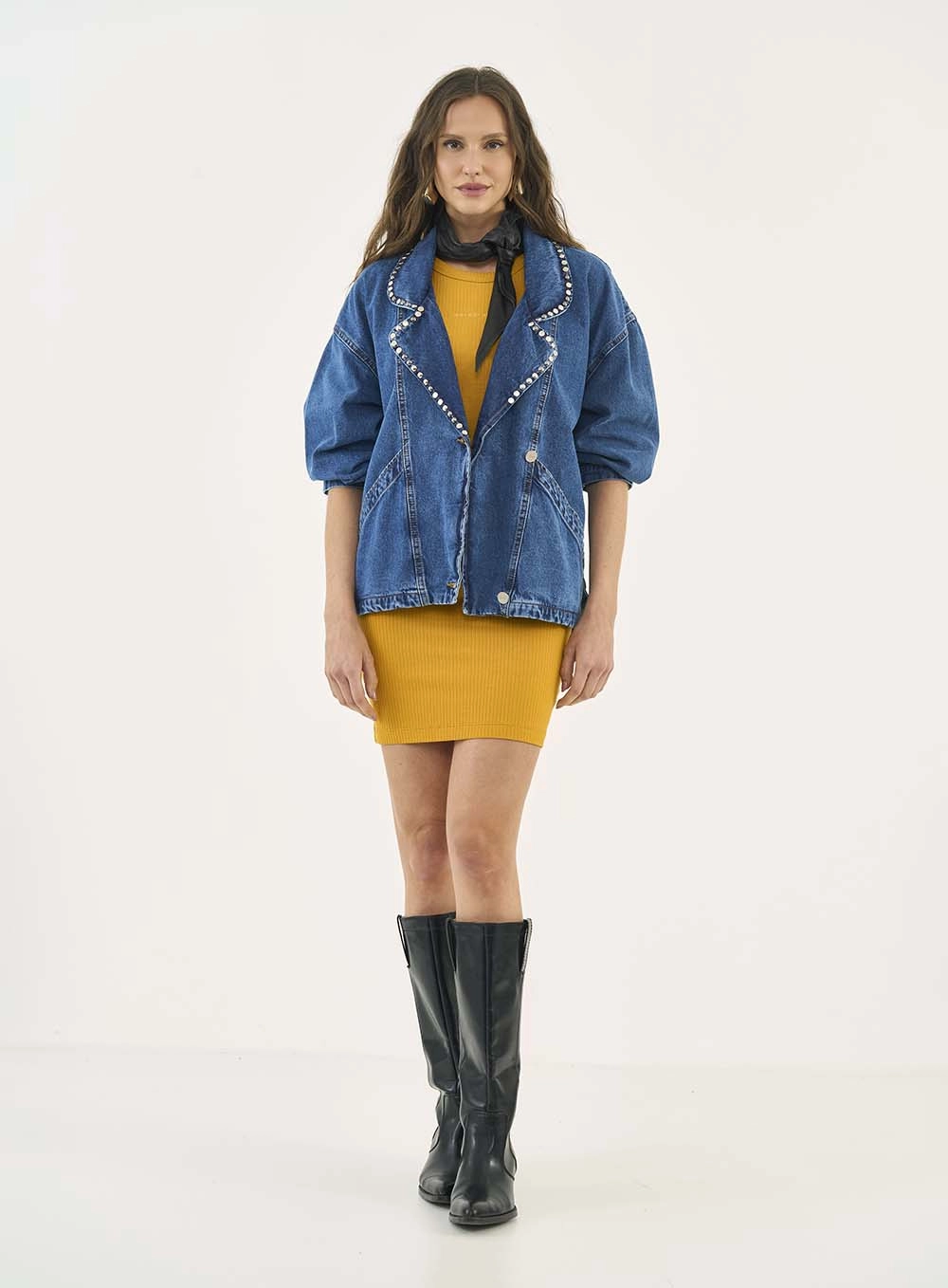 Vestido Canelado Slim Amarelo
