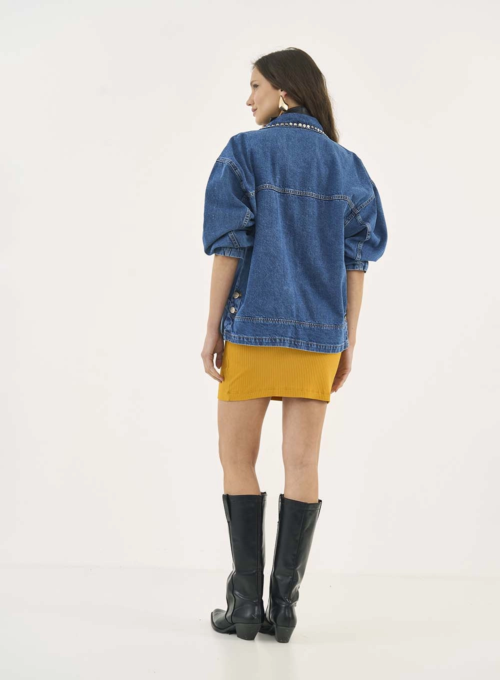 Vestido Canelado Slim Amarelo