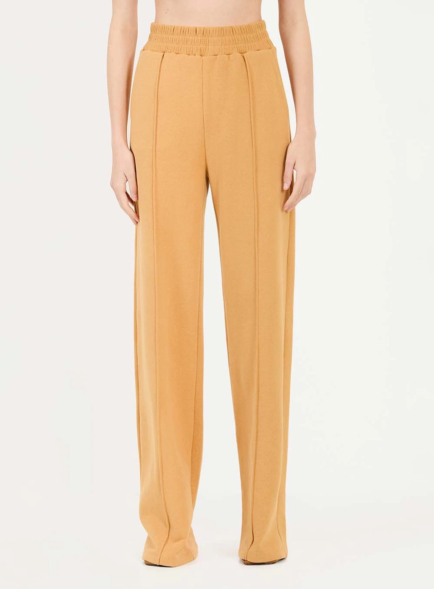 Calça Moletom Wide Leg Marrom 3