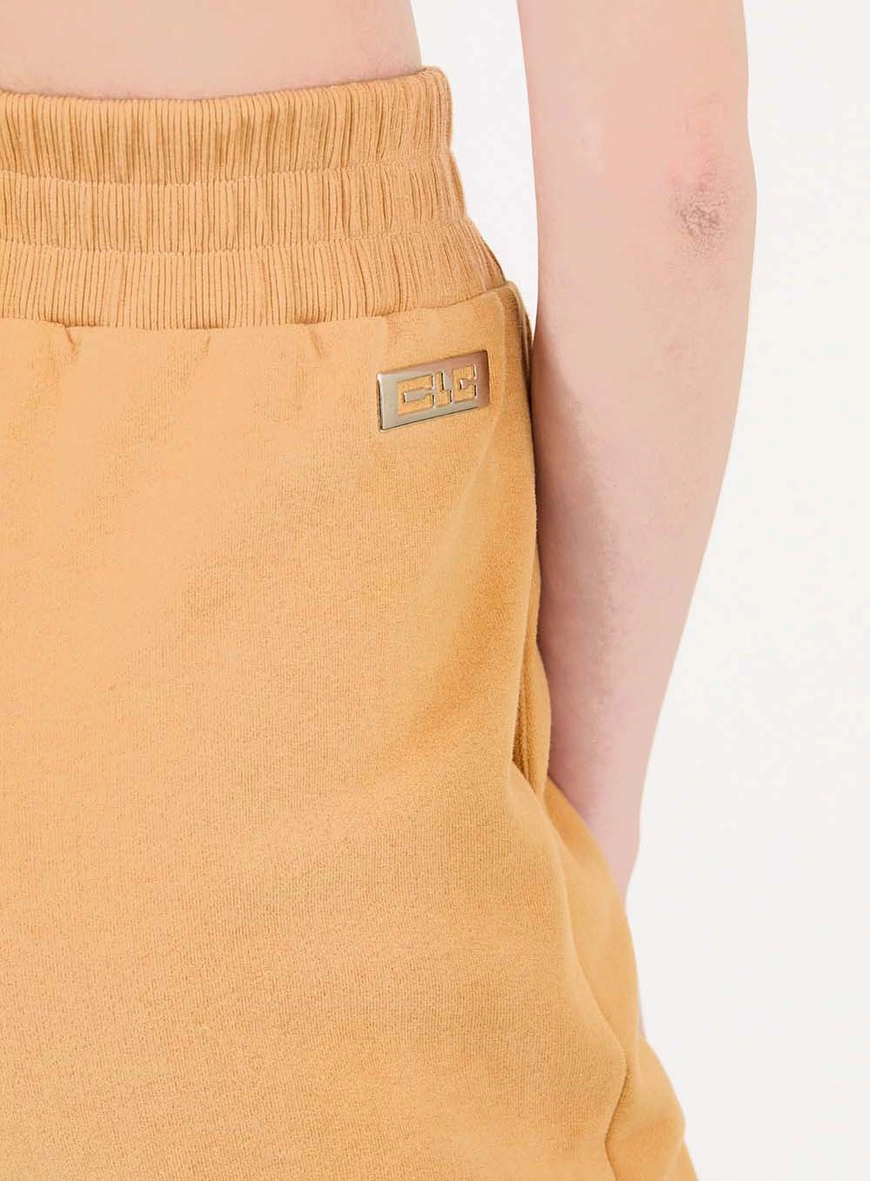 Calça Moletom Wide Leg Marrom 5