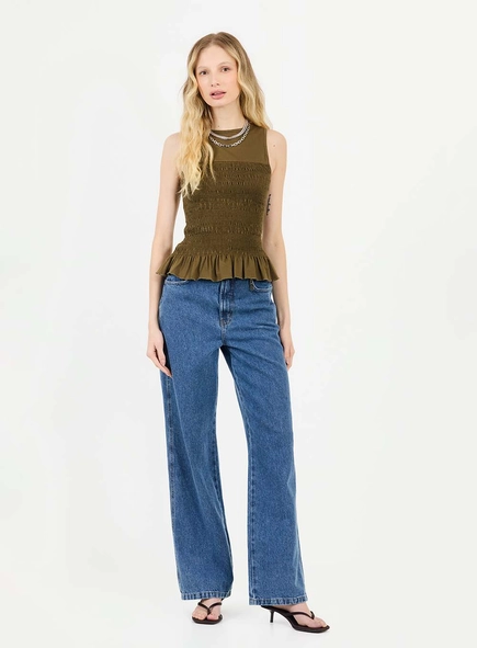 Calça Jeans Wide Leg