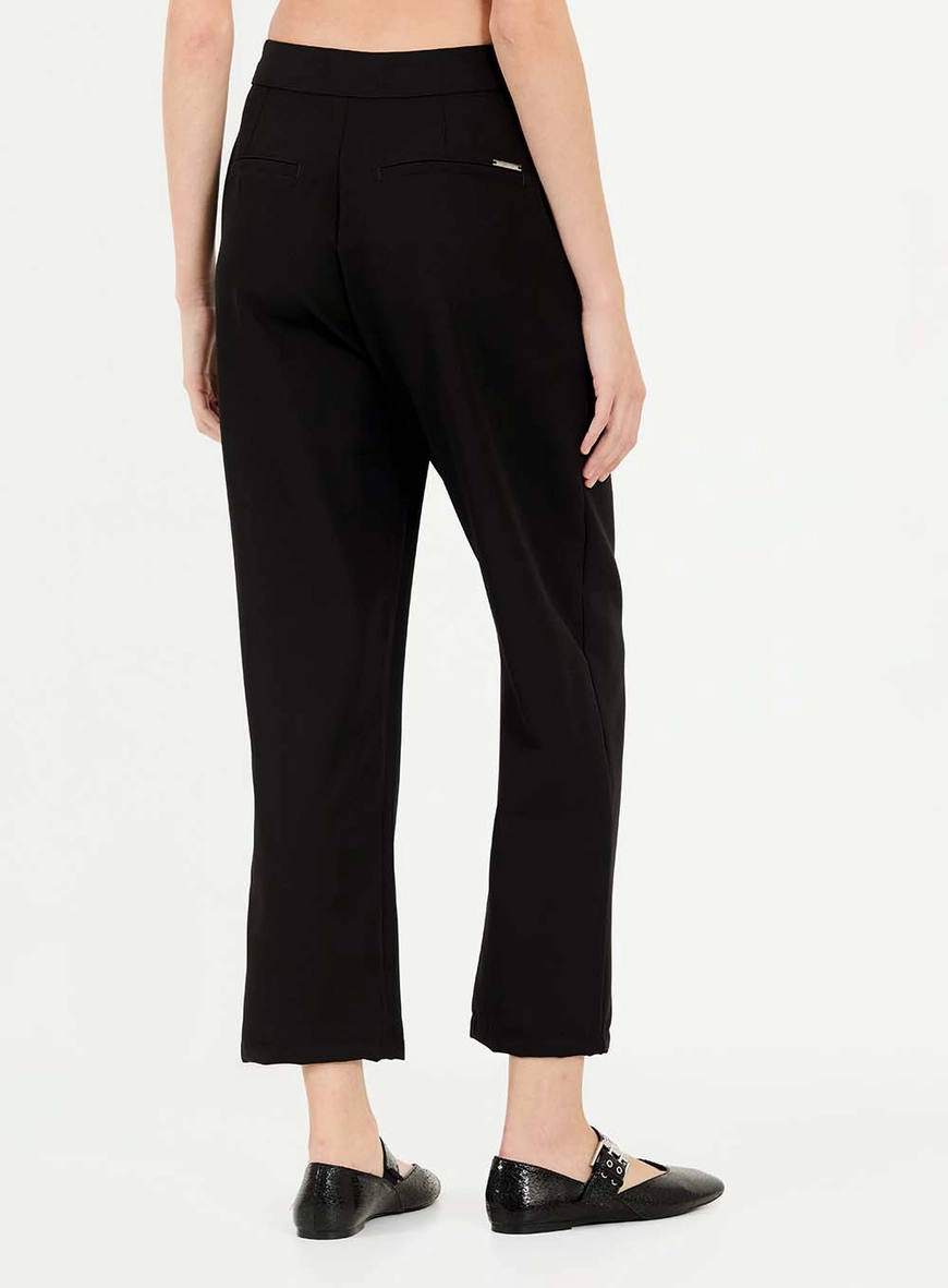 Calça De Alfaiataria Feminina Cintura Alta Preto 4
