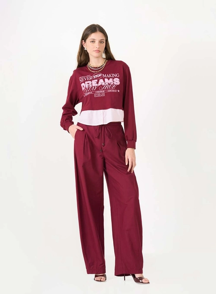 Calça Feminina Ballon De Cintura Média