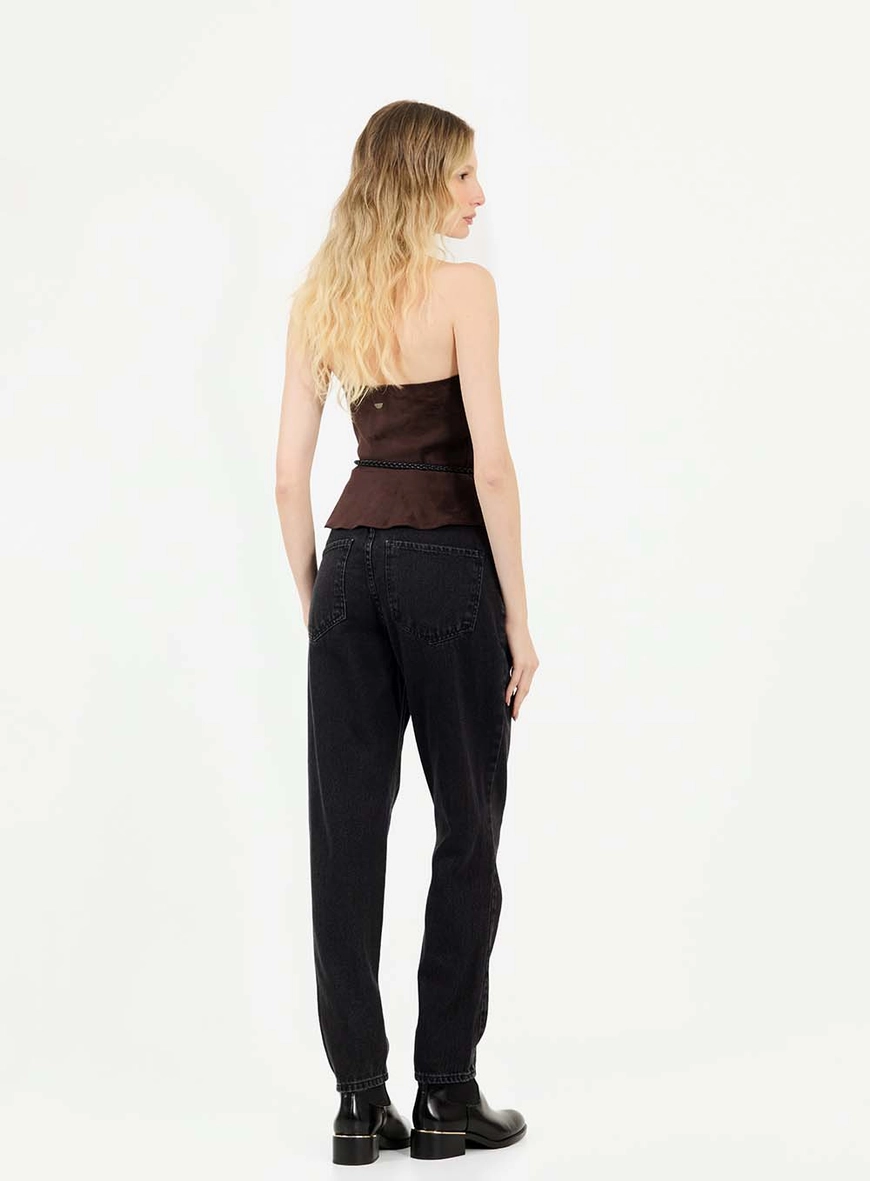 Calça Jeans Mom Indigo Preto 2
