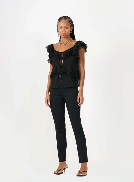 Calça Jeans Skinny Alta