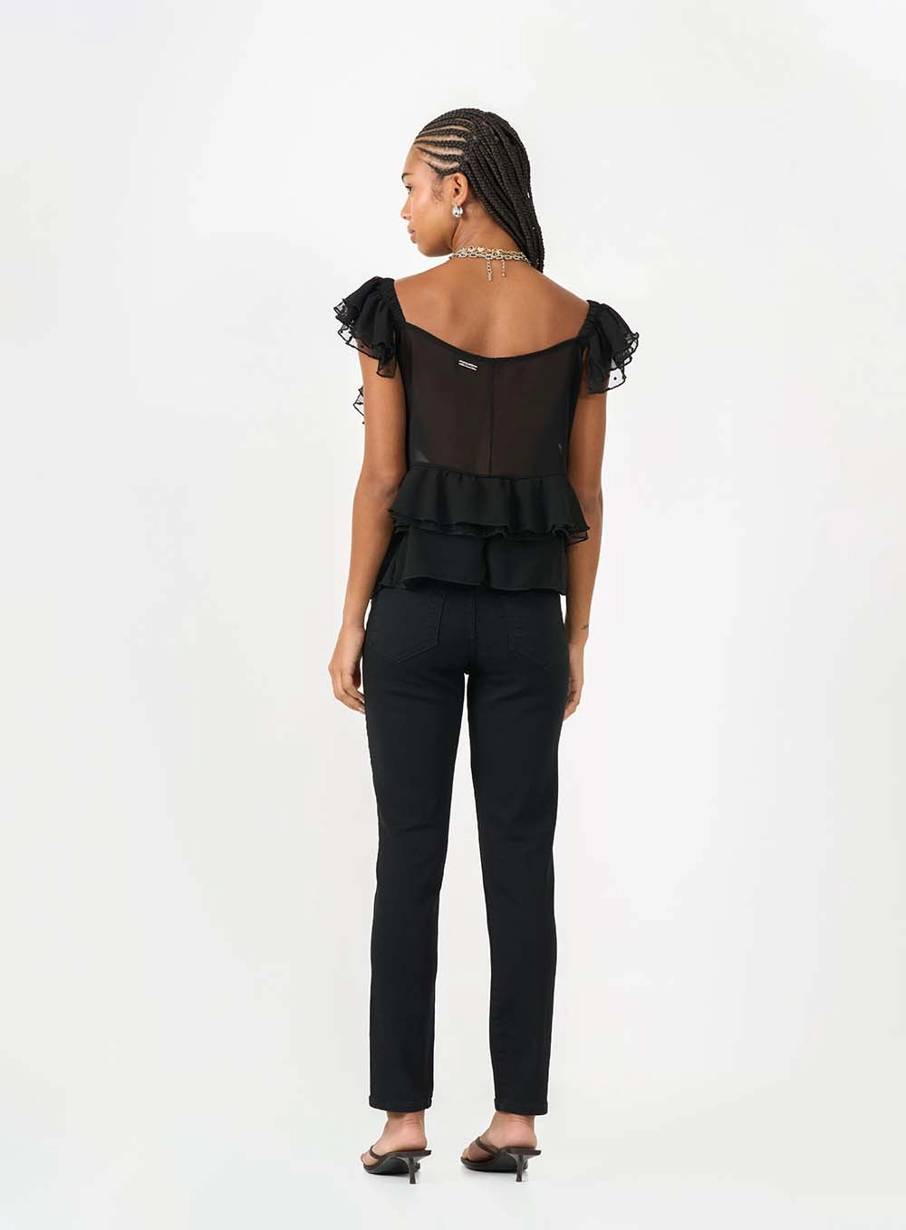 Calça Jeans Skinny Alta Indigo Preto 2