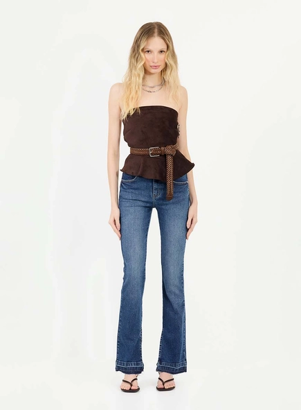 Calça Jeans Reta Stretch