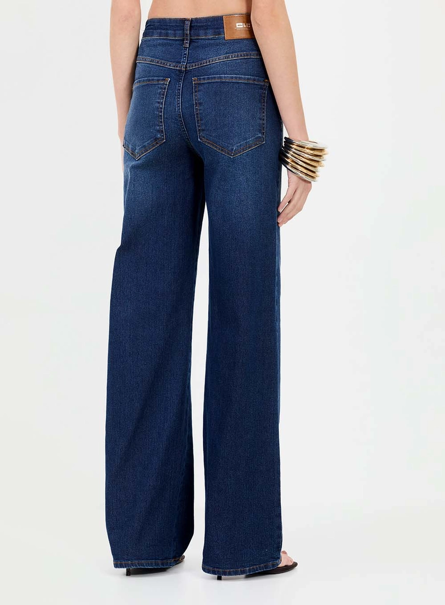Calça Jeans Wide Leg Stretch Índigo 4