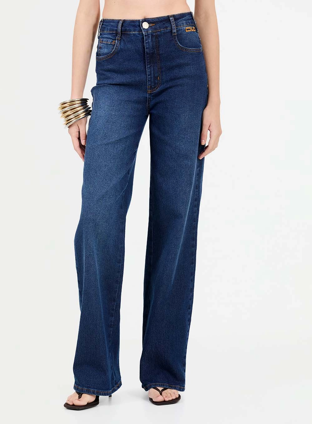 Calça Jeans Wide Leg Stretch Índigo 3