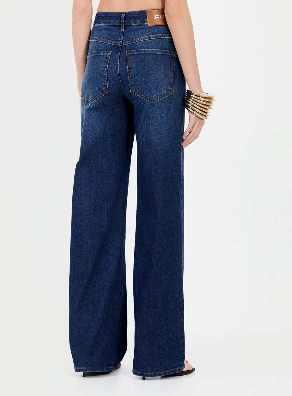 Calça Jeans Wide Leg Stretch Índigo 4