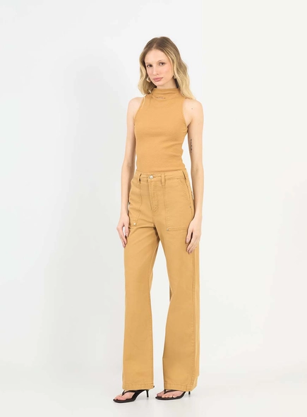 Calça Sarja Feminina Wide Leg