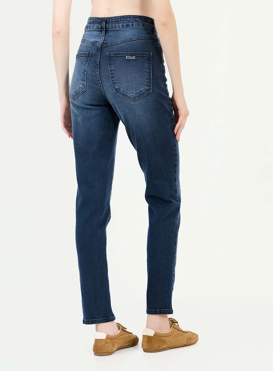 Calça Jeans Mom Stretch Índigo 4
