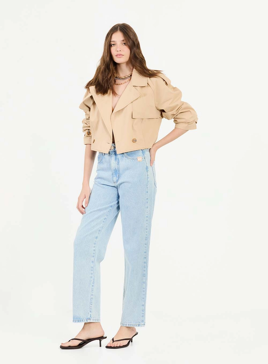 Calça Jeans Feminina Reta Índigo 1