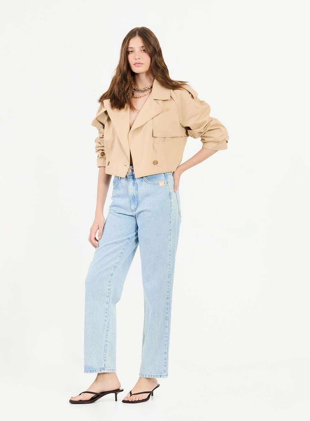 Calça Jeans Feminina Reta Índigo 1