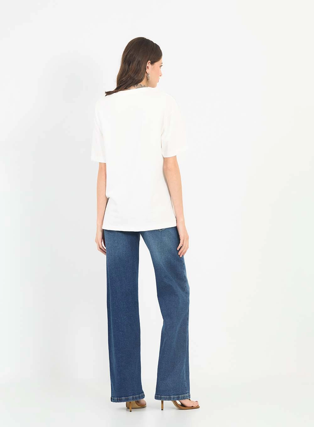Calça Jeans Wide Leg Stretch Índigo 2