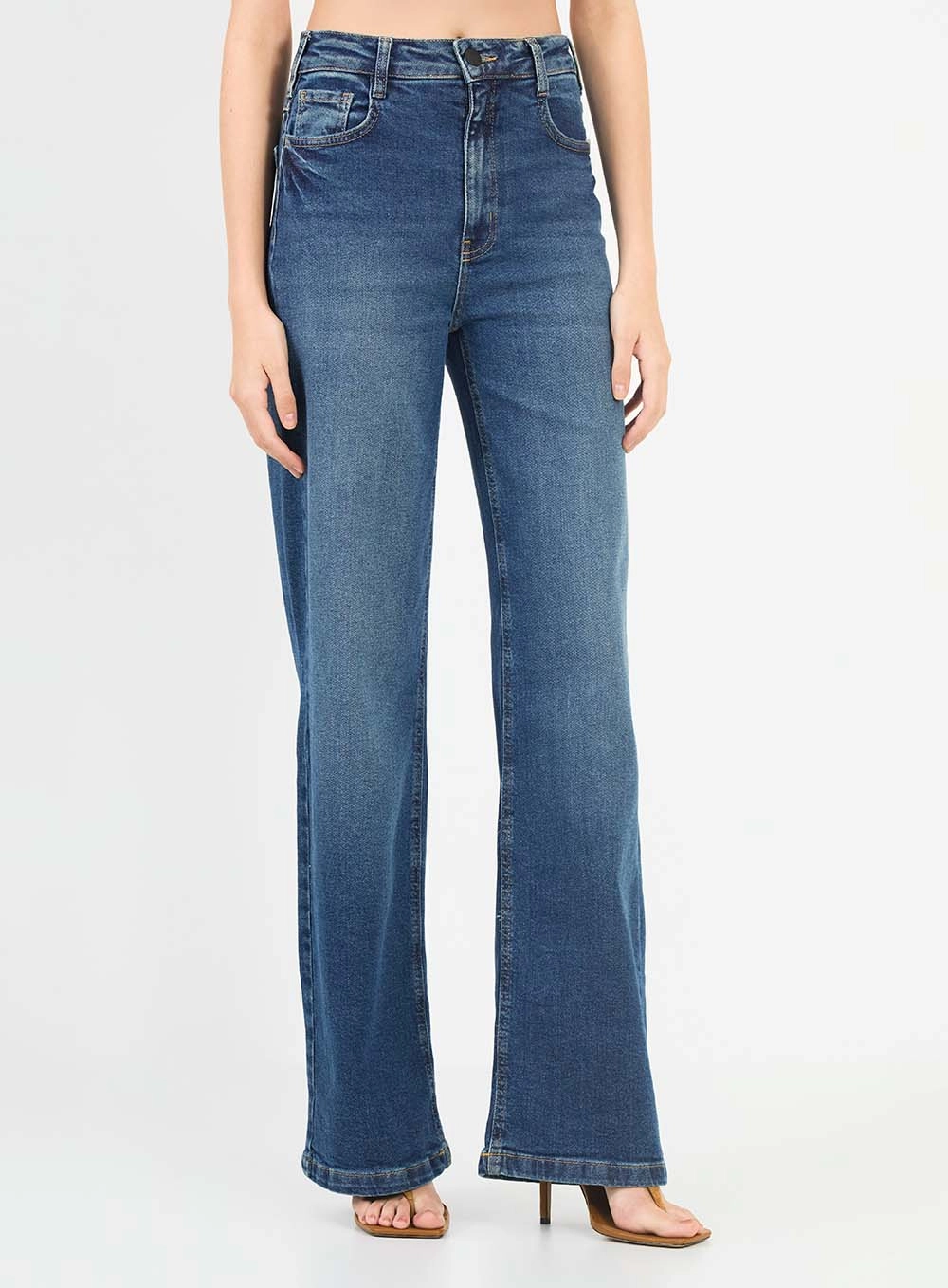 Calça Jeans Wide Leg Stretch Índigo 3