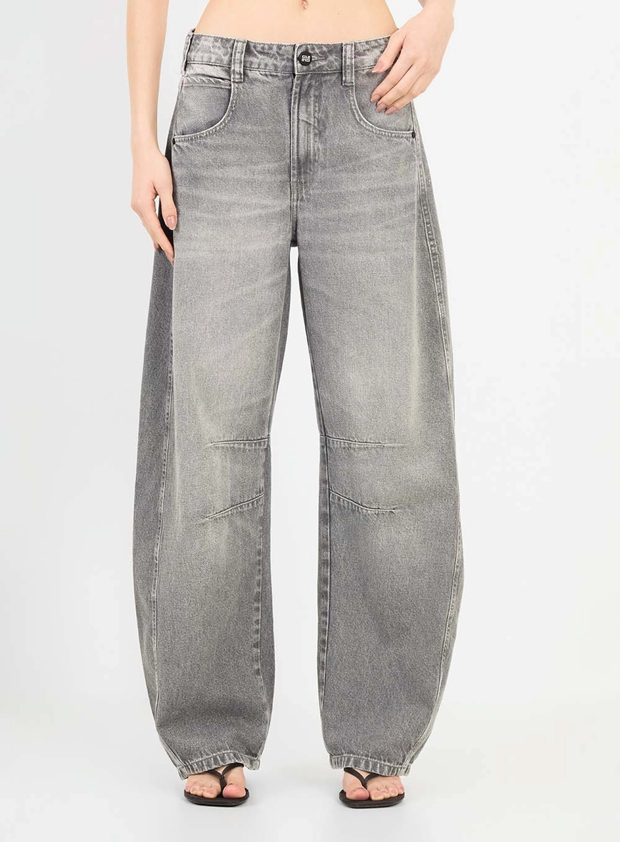 Calça Jeans Barrel Leg Indigo Preto 3