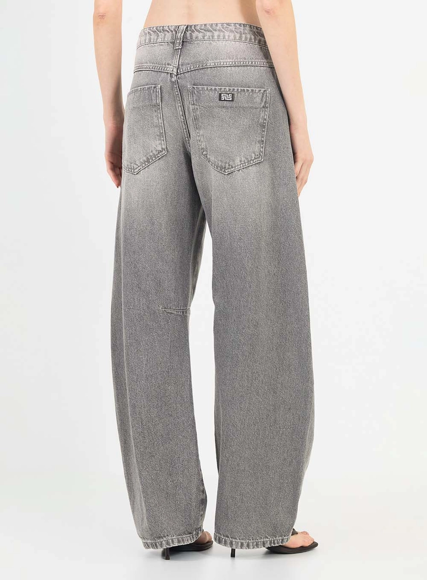 Calça Jeans Barrel Leg Indigo Preto 4