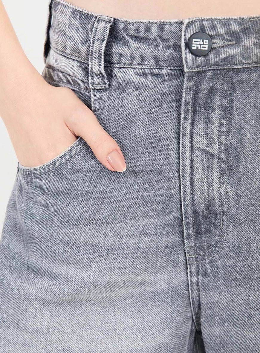 Calça Jeans Barrel Leg Indigo Preto 5