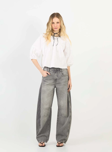 Calça Jeans Barrel Leg