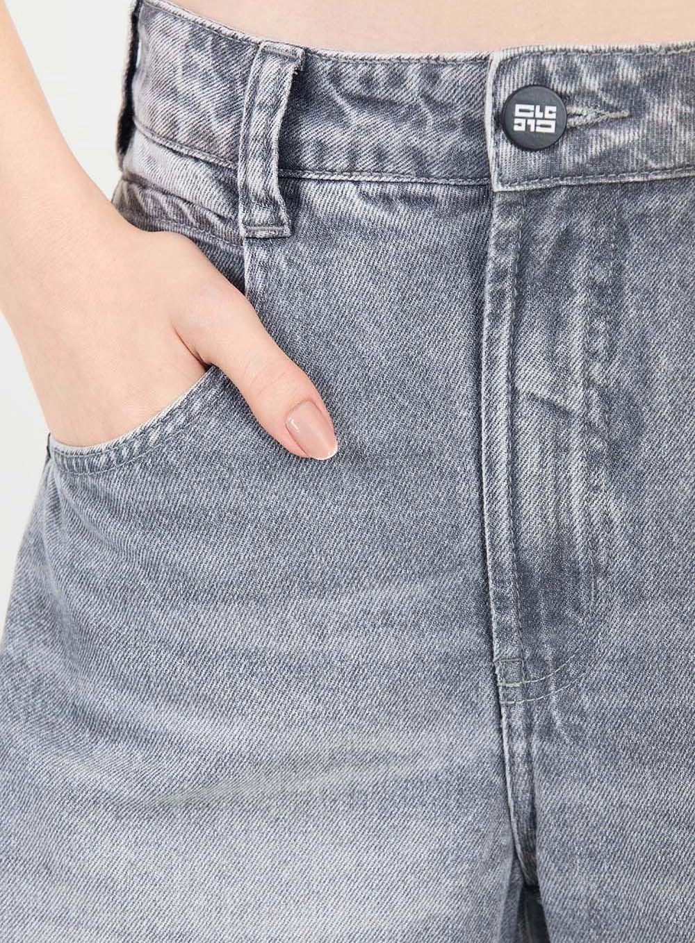 Calça Jeans Barrel Leg Indigo Preto 5