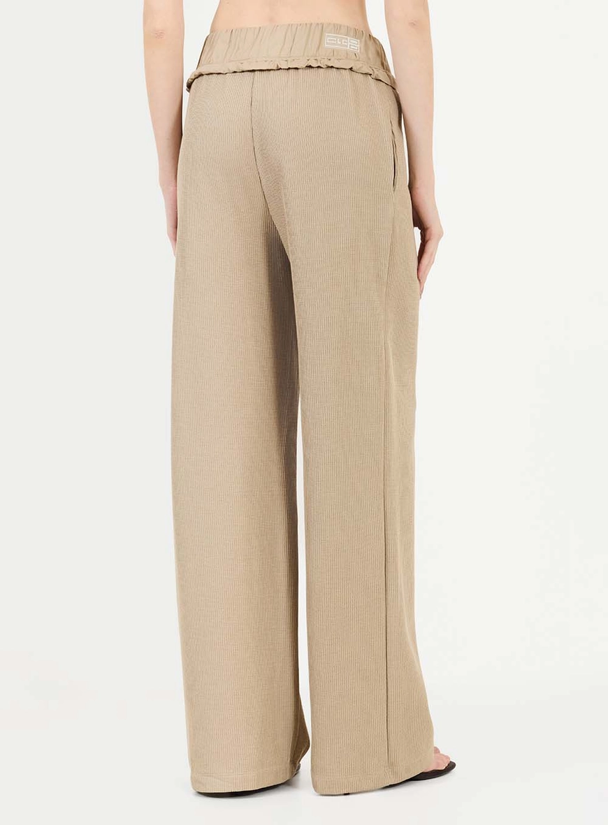 Calça Feminina Wide Bege 3