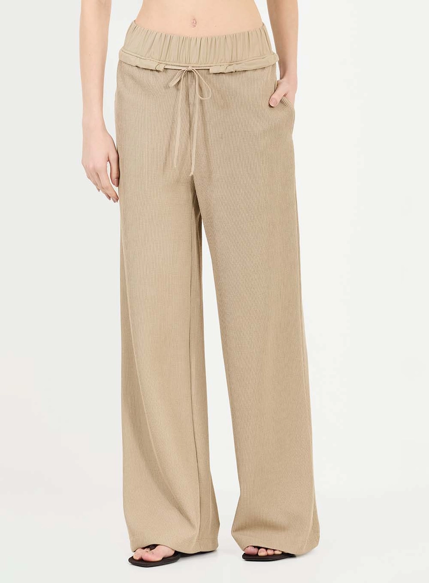 Calça Feminina Wide Bege 4