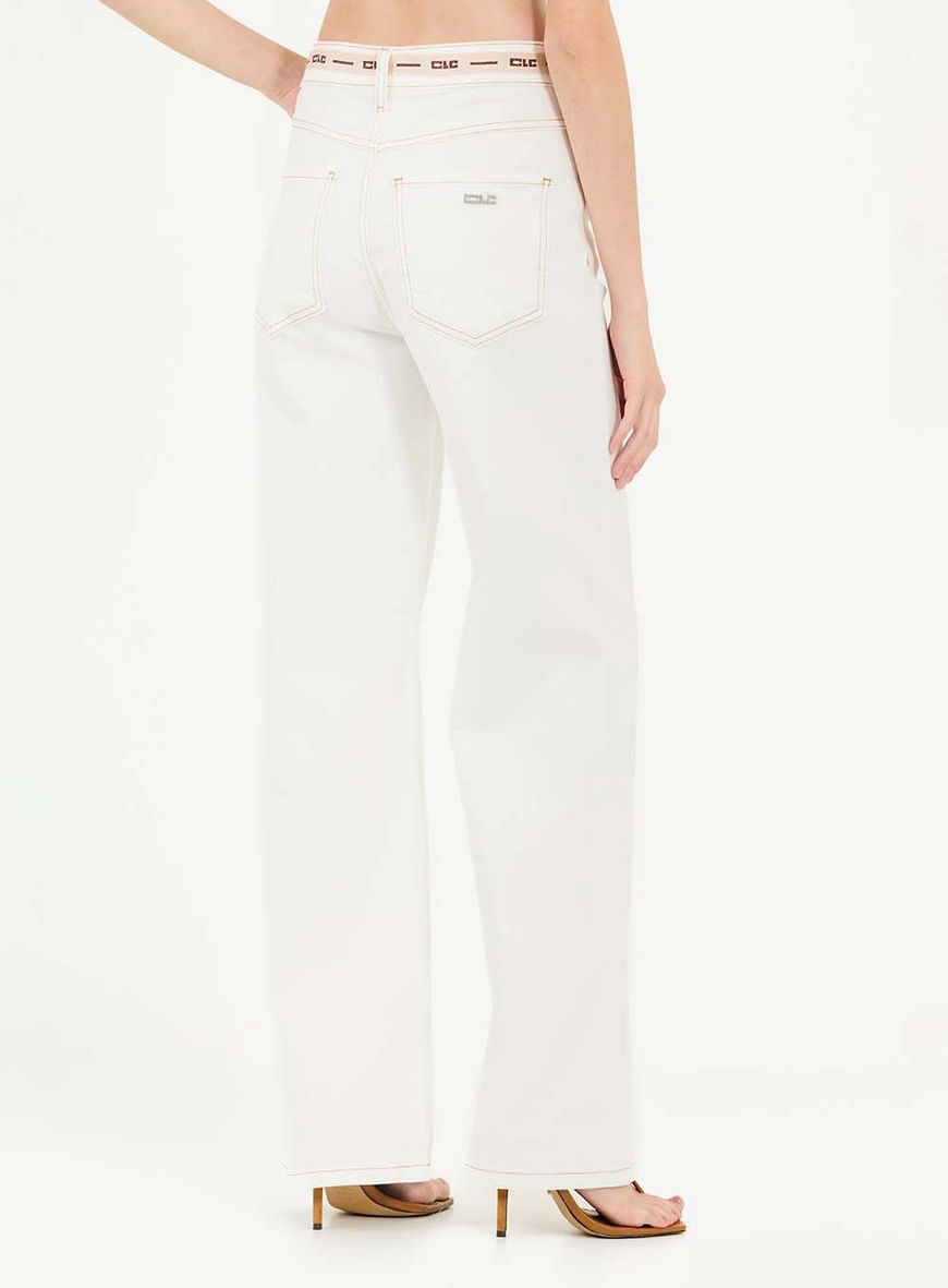 Calça Sarja Feminina Wide Leg Stretch Off Shell 4