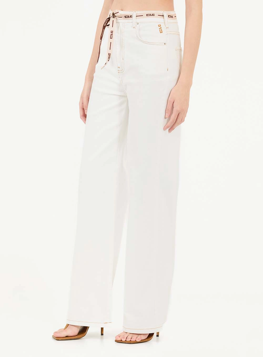 Calça Sarja Feminina Wide Leg Stretch Off Shell 3