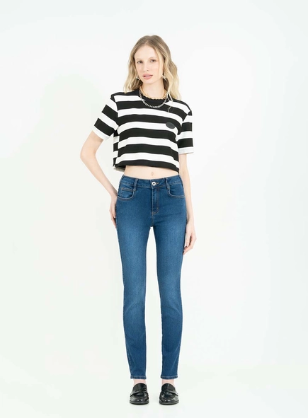 Calça Jeans Skinny Média