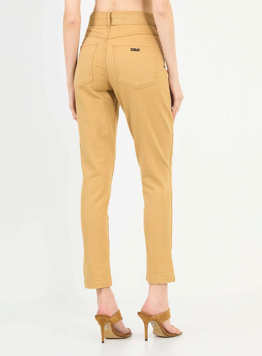 Calça Sarja Mom Com Cinto Marrom 4