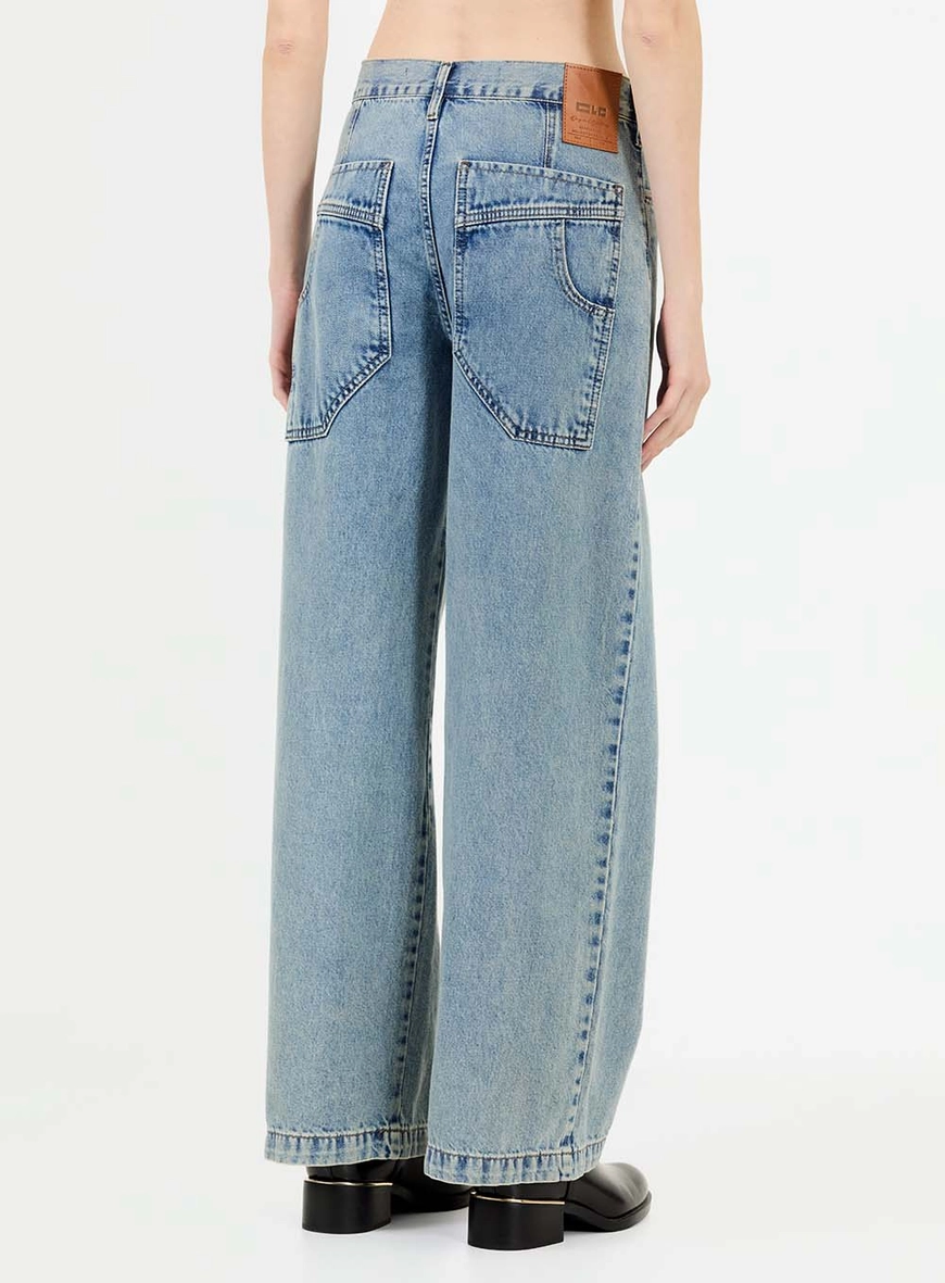 Calça Jeans Feminina Baggy Índigo 4