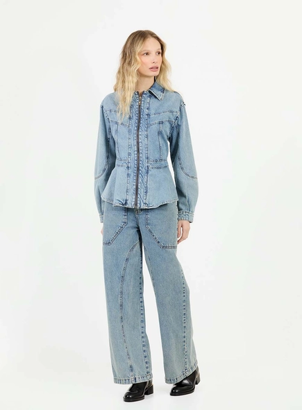 Calça Jeans Feminina Baggy