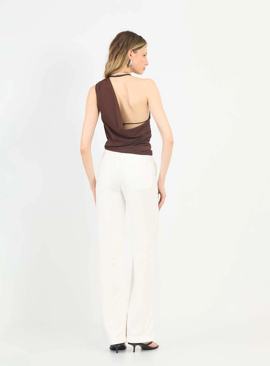 Calça Sarja Wide Leg Off Shell 2