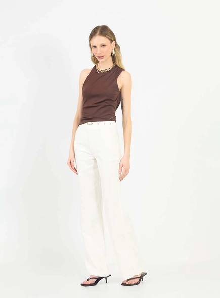Calça Sarja Wide Leg