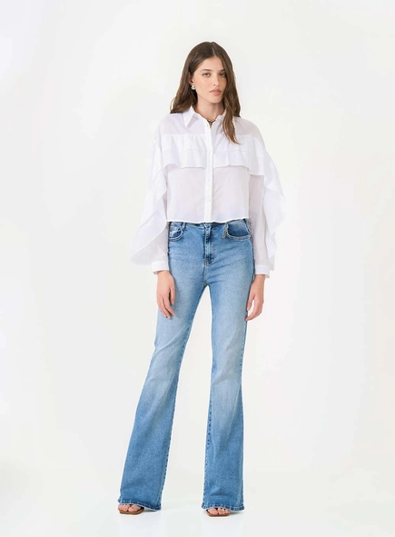 Calça Jeans Push Up Flare