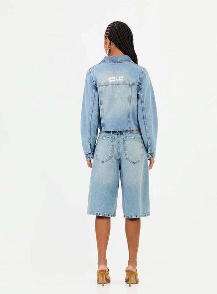 Bermuda Jeans Ampla