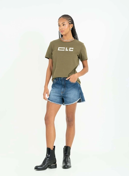 Short Jeans Regular Alta