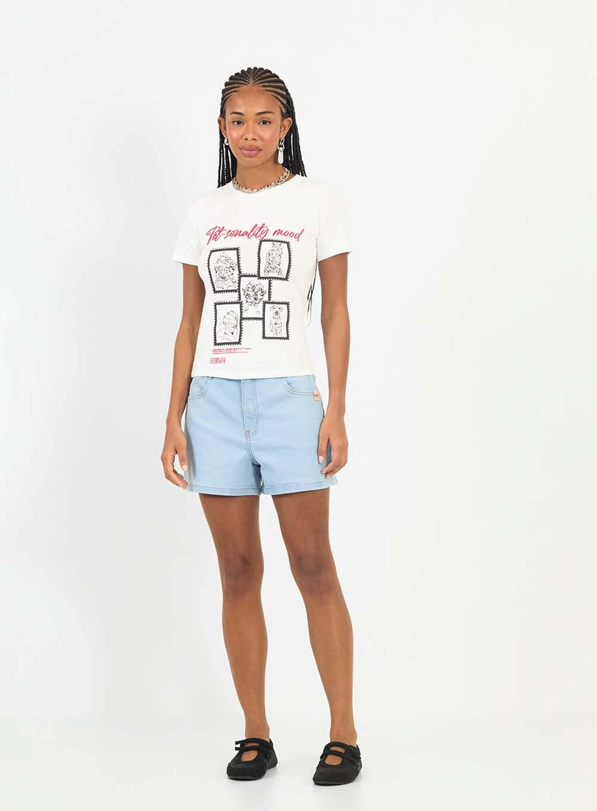Short Jeans Slim Índigo 1