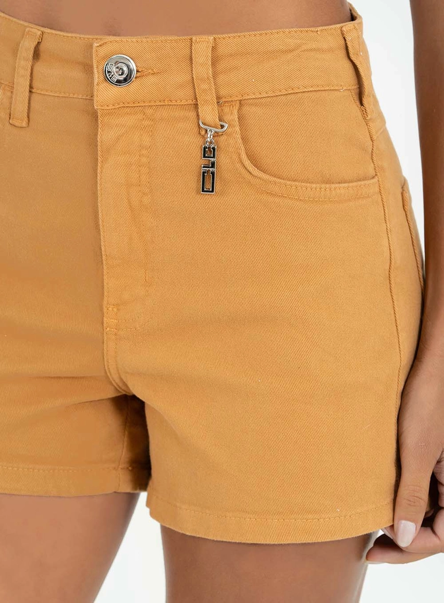 Short Sarja Slim Marrom 5