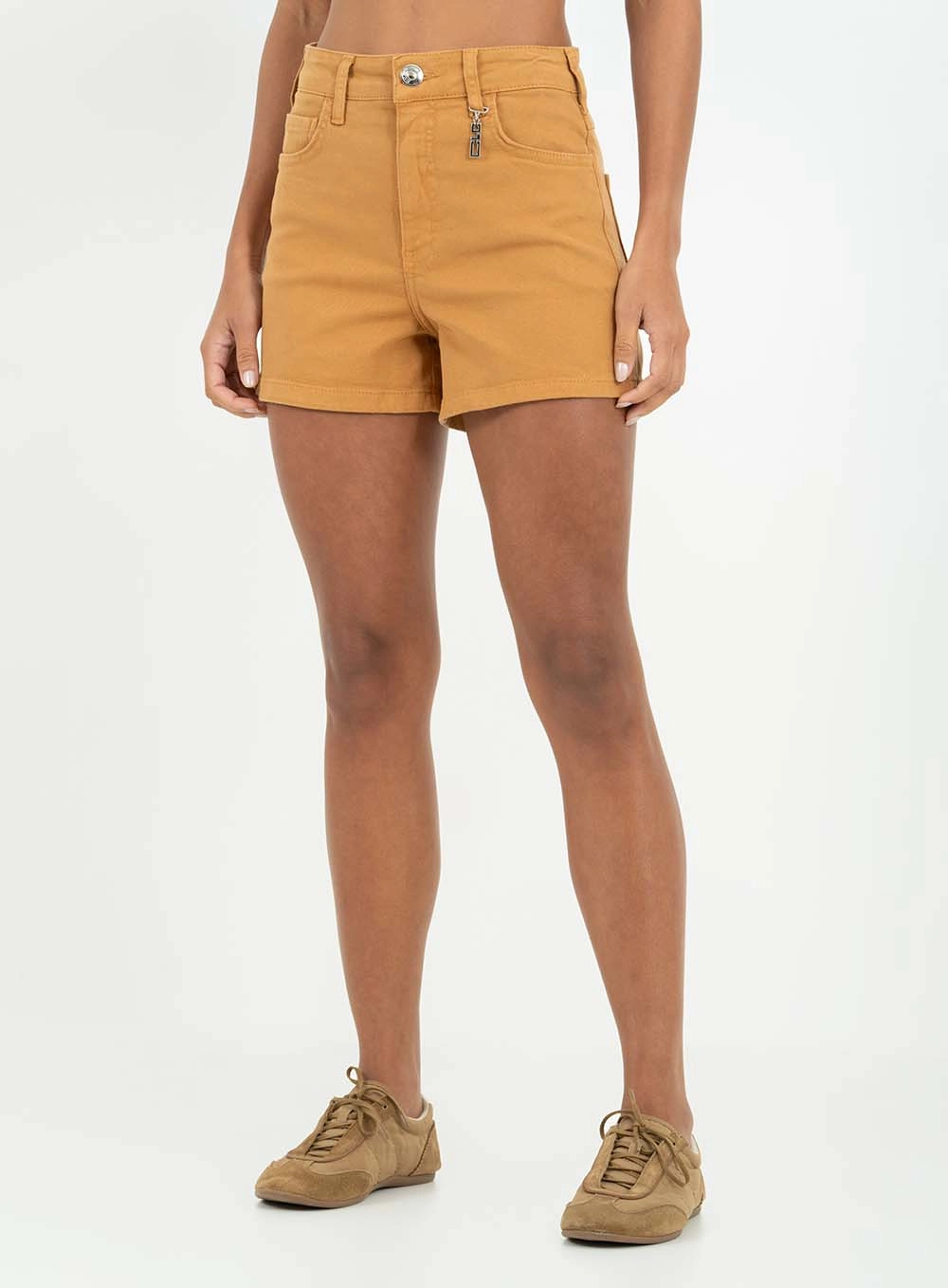 Short Sarja Slim Marrom 3