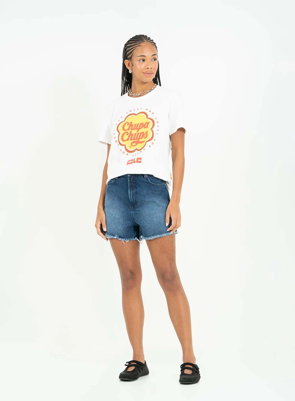 Short Jeans Regular Alta Índigo 1