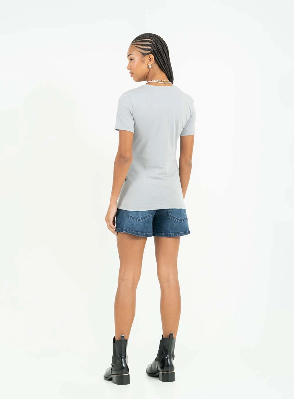 Short Jeans Slim Com Cinto Índigo 2