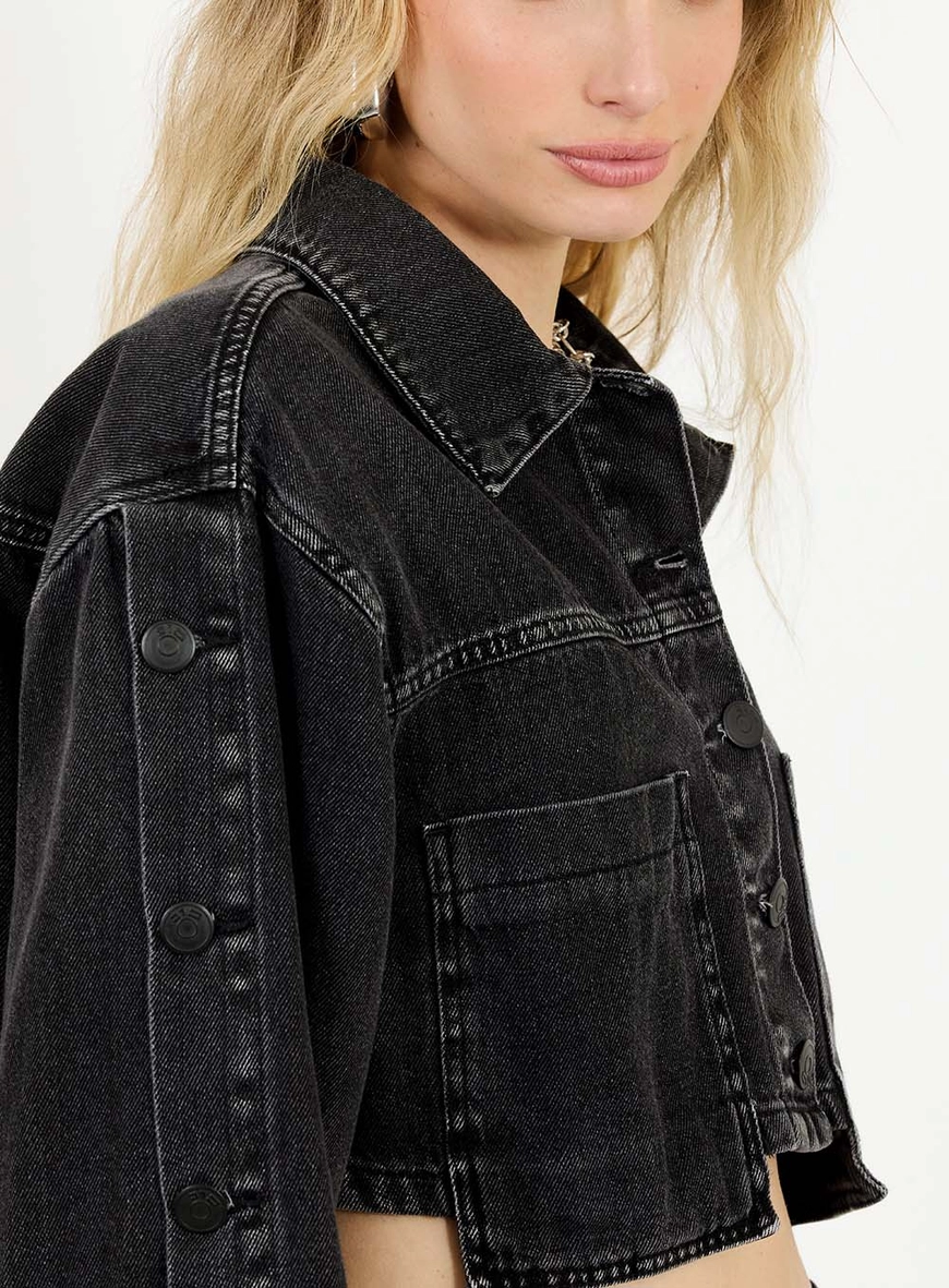Camisa Jeans Indigo Preto 3