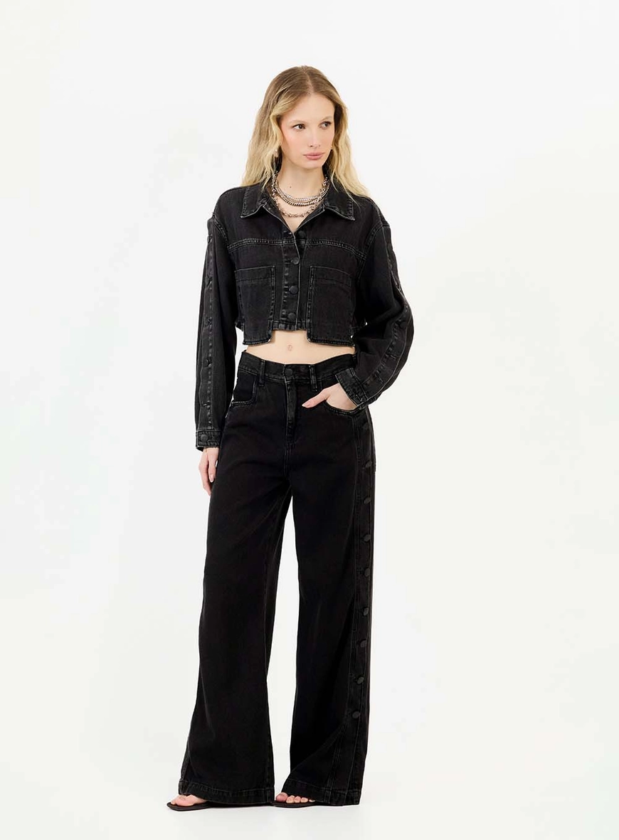 Camisa Jeans Indigo Preto 5